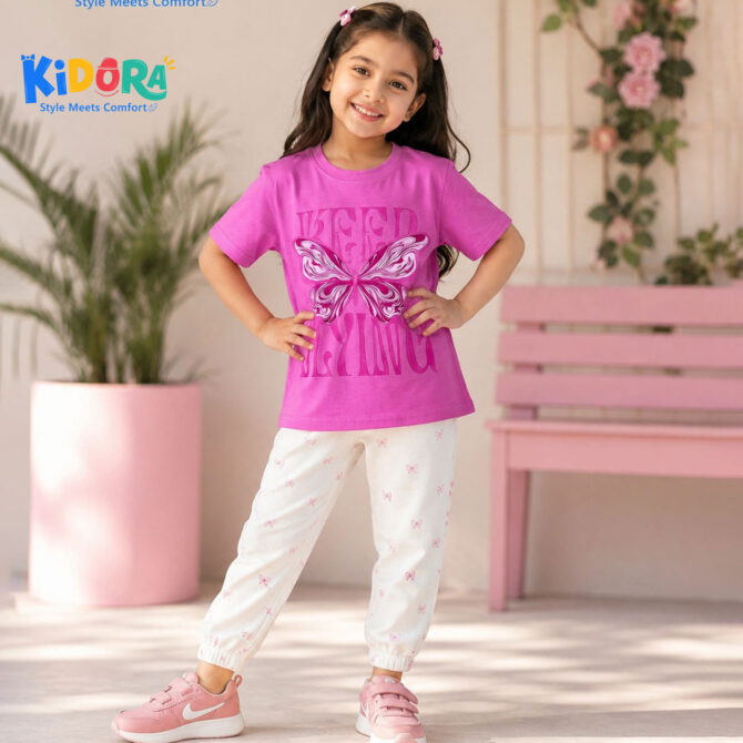 Kidora-1 Premium DTF Print Girls T-Shirt